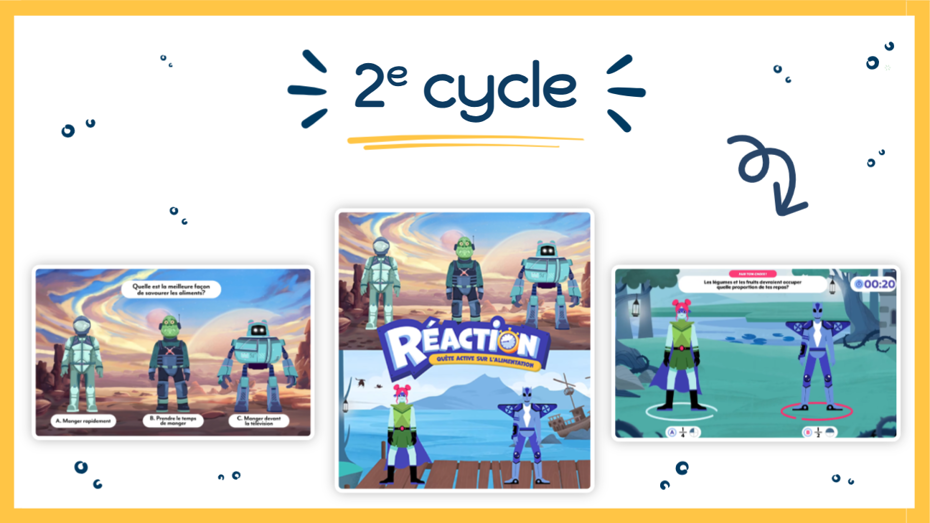 Jeux éducatifs en ligne pour bouger à l’école – 2e cycle